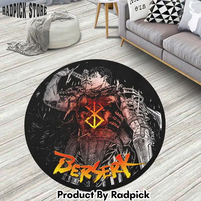 Guts round rug custom berserk anime circle carpet  rp5954040